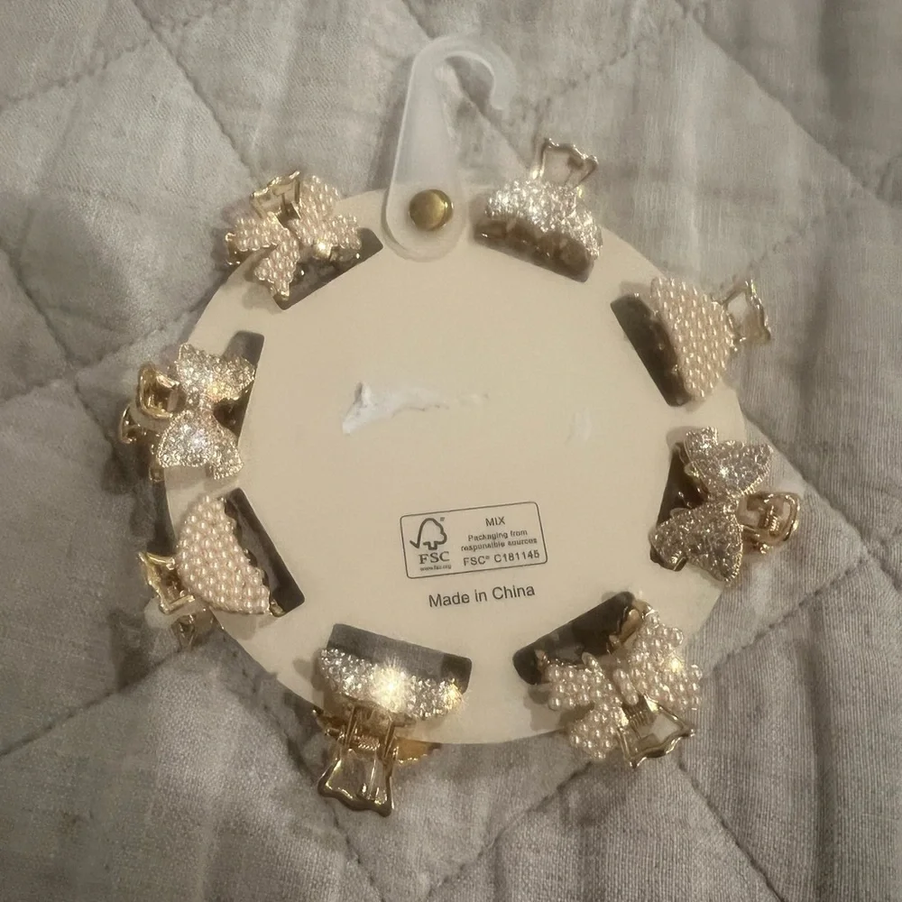 Piper K Gold and Pearl Hair Clips